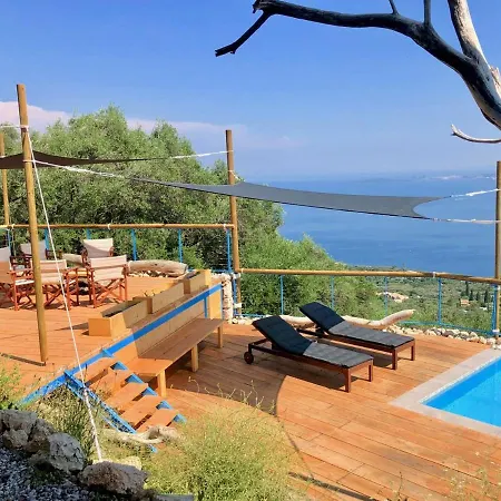 House Teigan Of Intaba Breath Taking Sea Views Corfiot Riviera Corfu Island Greece With Pool Close To Ipsos Case de vacanță