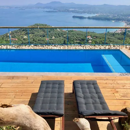 House Teigan Of Intaba Breath Taking Sea Views Corfiot Riviera Corfu Island Greece With Shared Pool Close To Ipsos