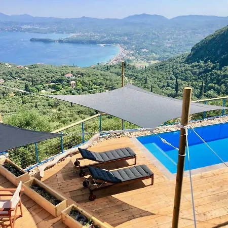 House Teigan Of Intaba Breath Taking Sea Views Corfiot Riviera Corfu Island Greece With Pool Close To Ipsos *