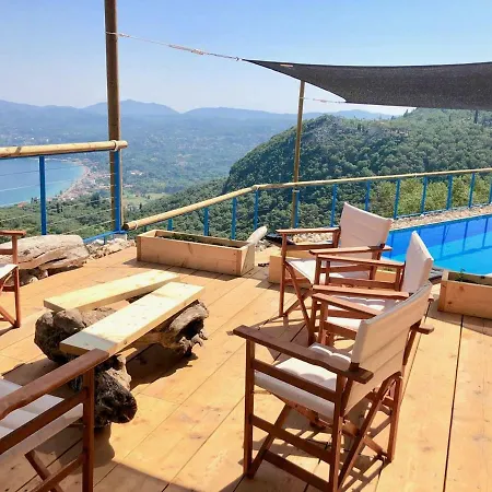 House Teigan Of Intaba Breath Taking Sea Views Corfiot Riviera Corfu Island Greece With Pool Close To Ipsos