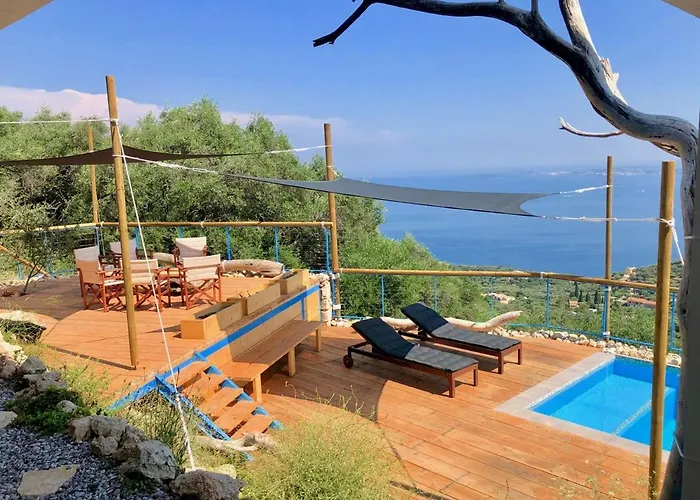 House Teigan Of Intaba Breath Taking Sea Views Corfiot Riviera Corfu Island Greece With Shared Pool Close To Ipsos Dom wakacyjny