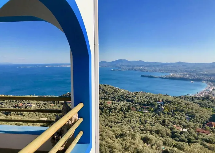 House Teigan Of Intaba Breath Taking Sea Views Corfiot Riviera Corfu Island Greece With Shared Pool Close To Ipsos *