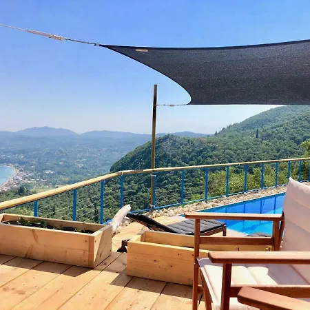 別荘 House Teigan Of Intaba Breath Taking Sea Views Corfiot Riviera Corfu Island Greece With Shared Pool Close To Ipsos Pyrgi